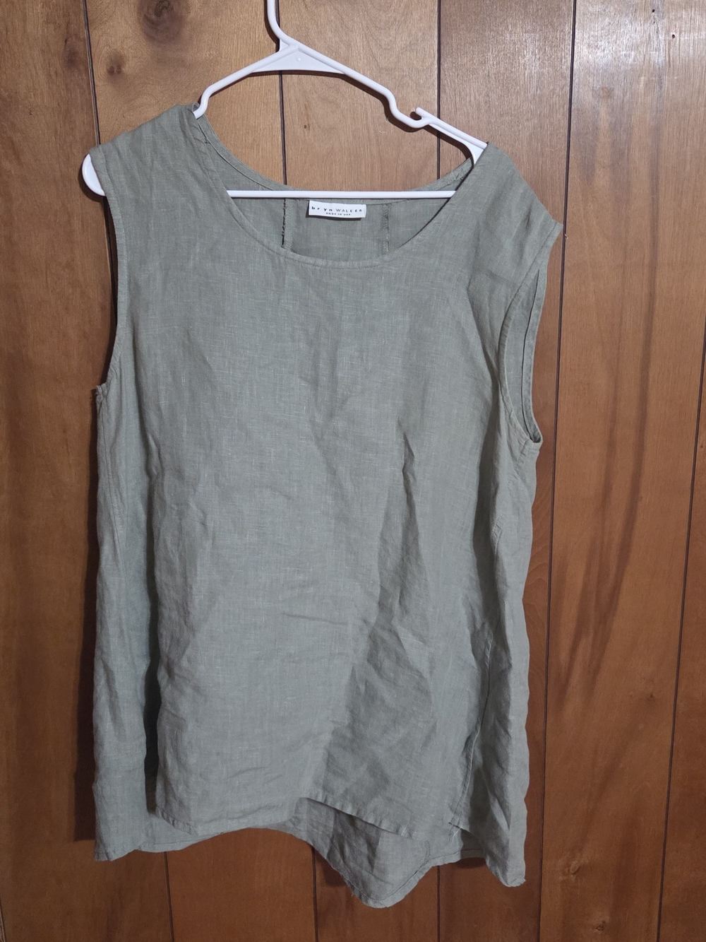 Bryn Walker Quiver 100% Light Linen Huxley Tank Size XL